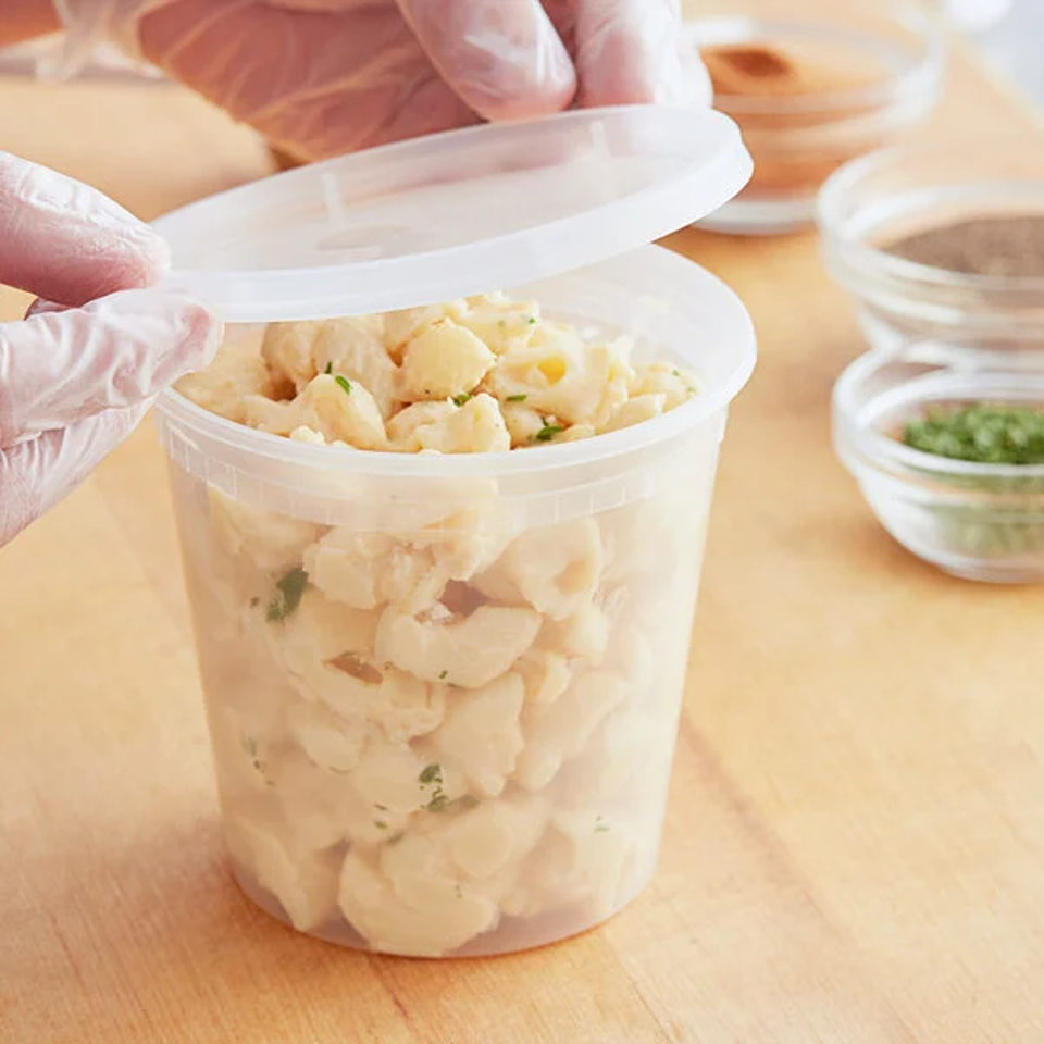 24oz Injection Molded Round Container with Lid, (240/cs)