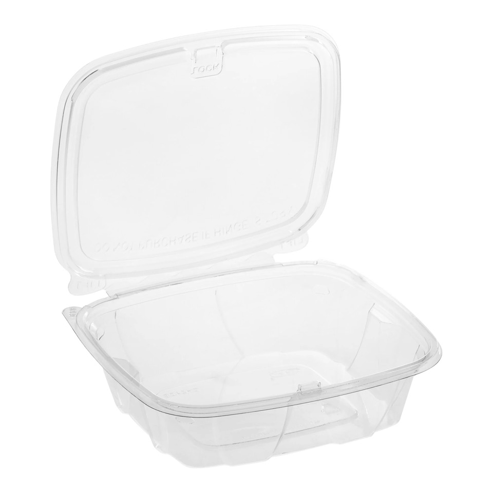 24 oz. Tamper-Resistant Hinged Container with Flat Lid, (200/cs)
