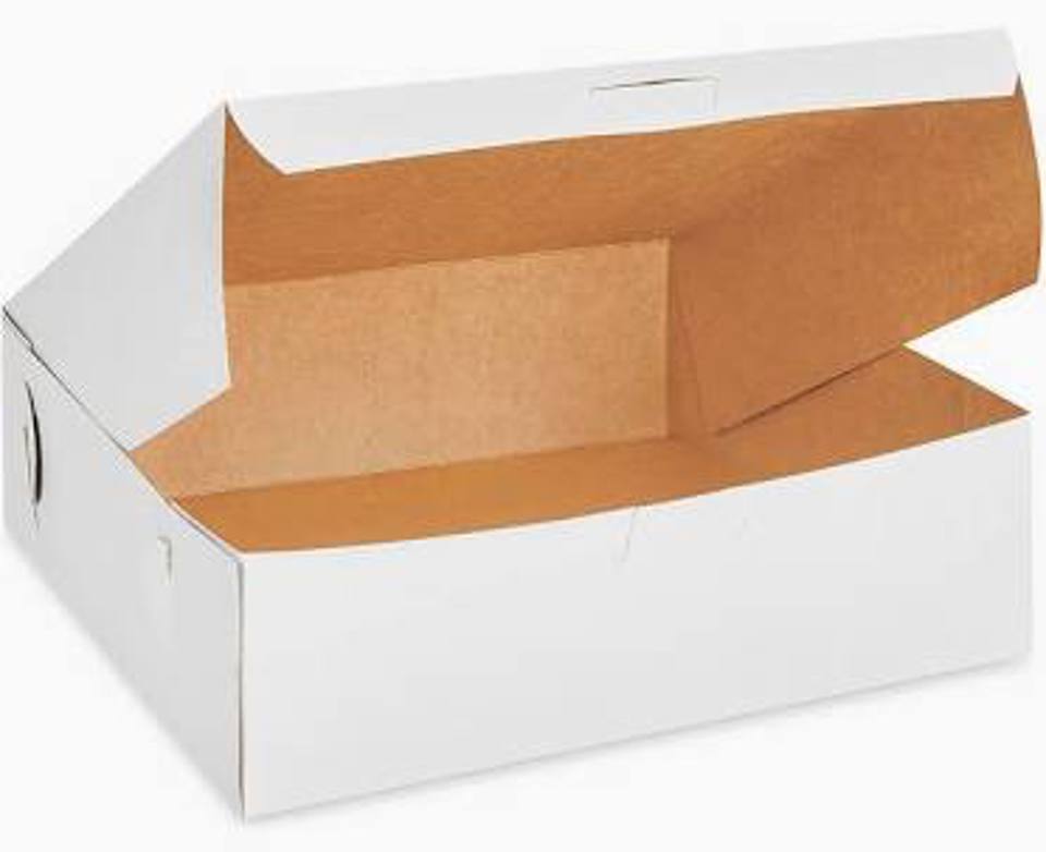 White Cake Box, 9 x 9 x 3, (250/cs)