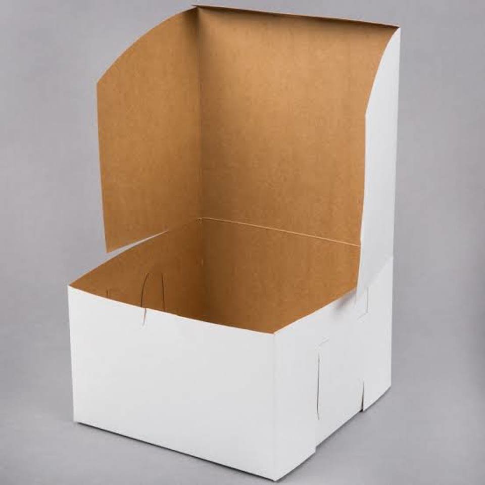 White Cake Box, 8 x 8 x 5", (100/cs)