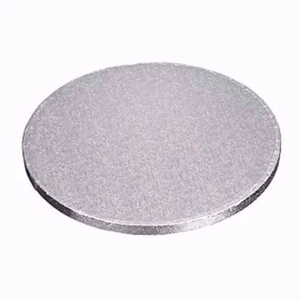 12" Round Cake Drum Silver