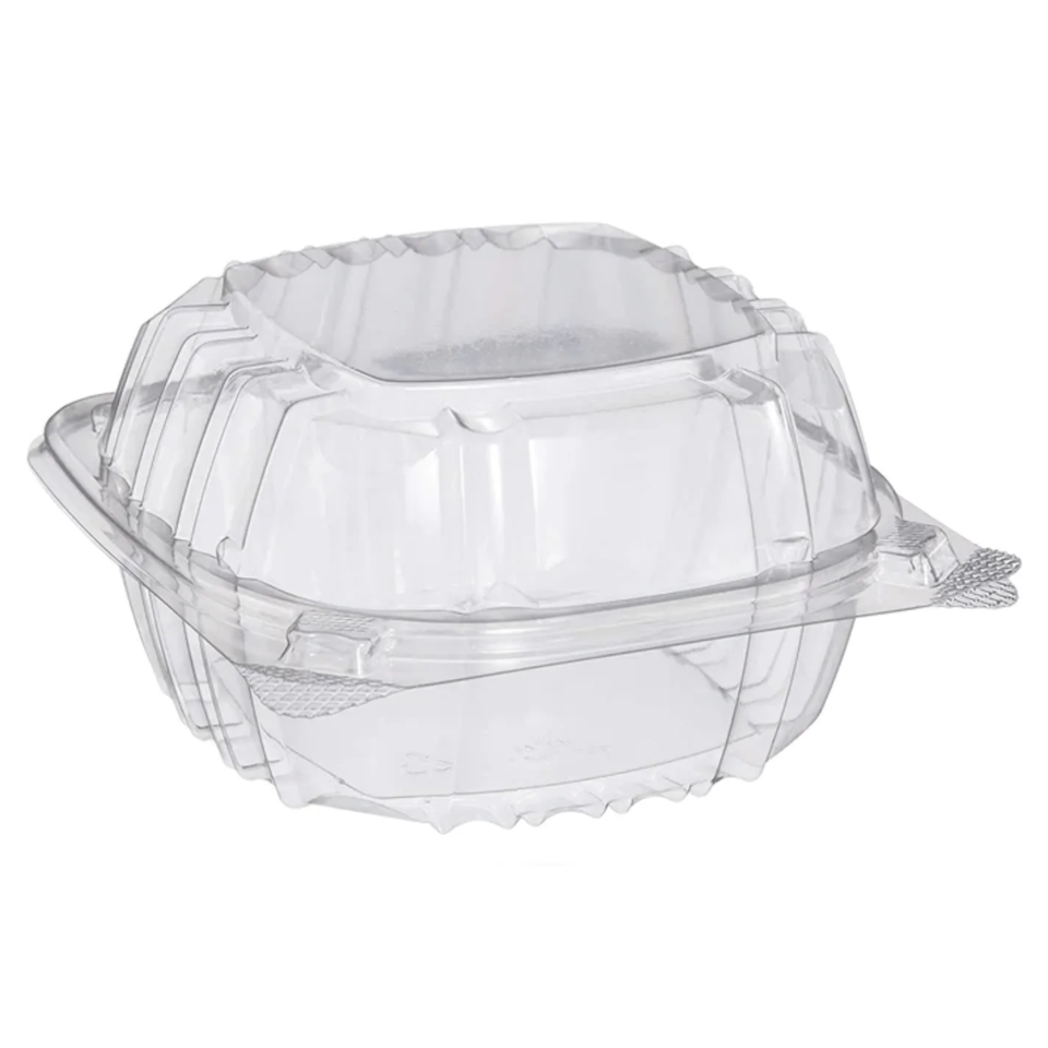 Clear Hinged Lid Containers, 6 x 5-3/4 x 3 , (500/cs)