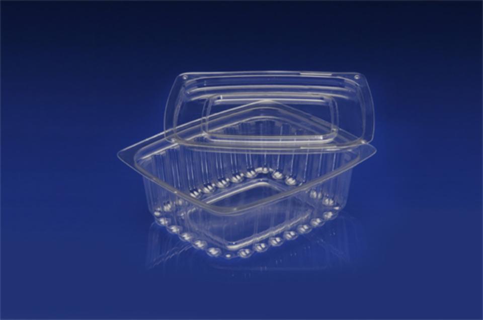 Rectangular Container with Lid, 32 oz, Clear PET (252/cs)
