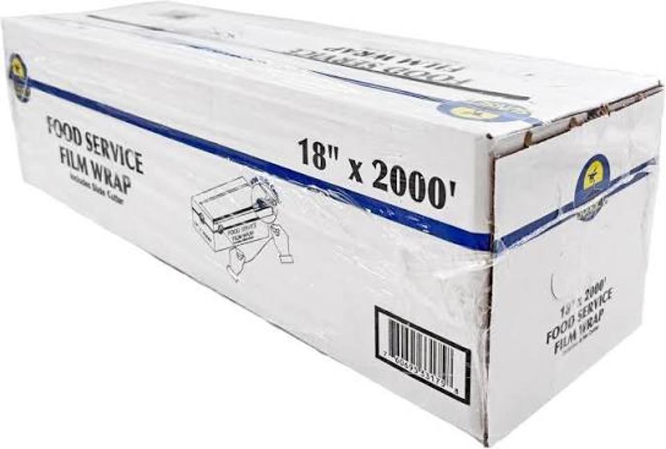 18"x 2000 Cutterbox Food Wrap, 35 Gauge