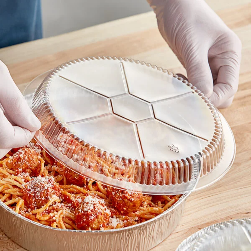 9" Clear Round Plastic Dome Lid, (500/cs)