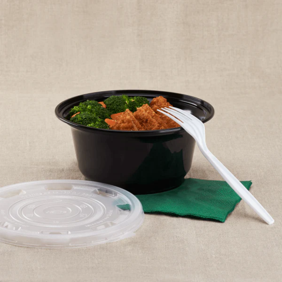 36 oz Injection Molded Bowls, Black, PP (300/cs)
