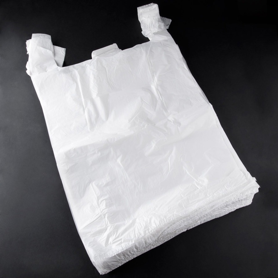 Clear T-Shirt Bag, 12 x 7 x 22, 14Mic, (1000/cs)