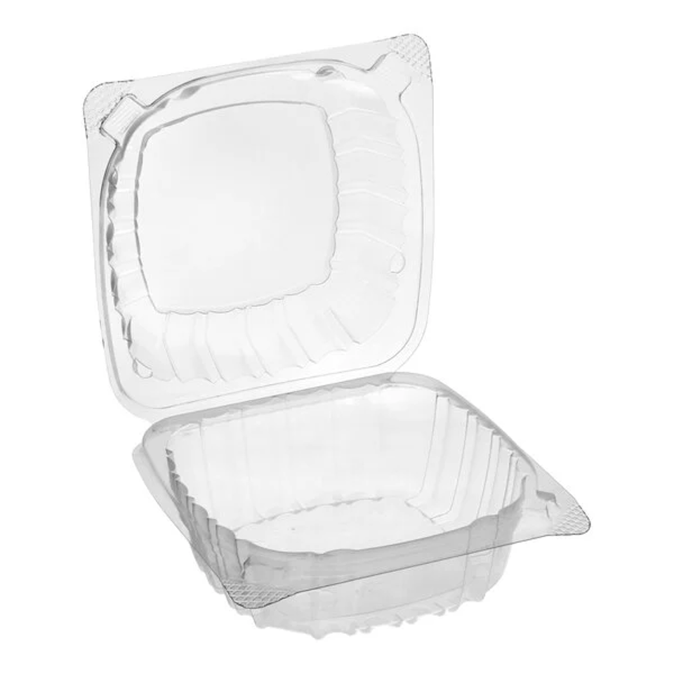 Dart Clear Hinged Lid Containers, 5-1/4 x 5-3/8 x 2-5/8, (500/cs)