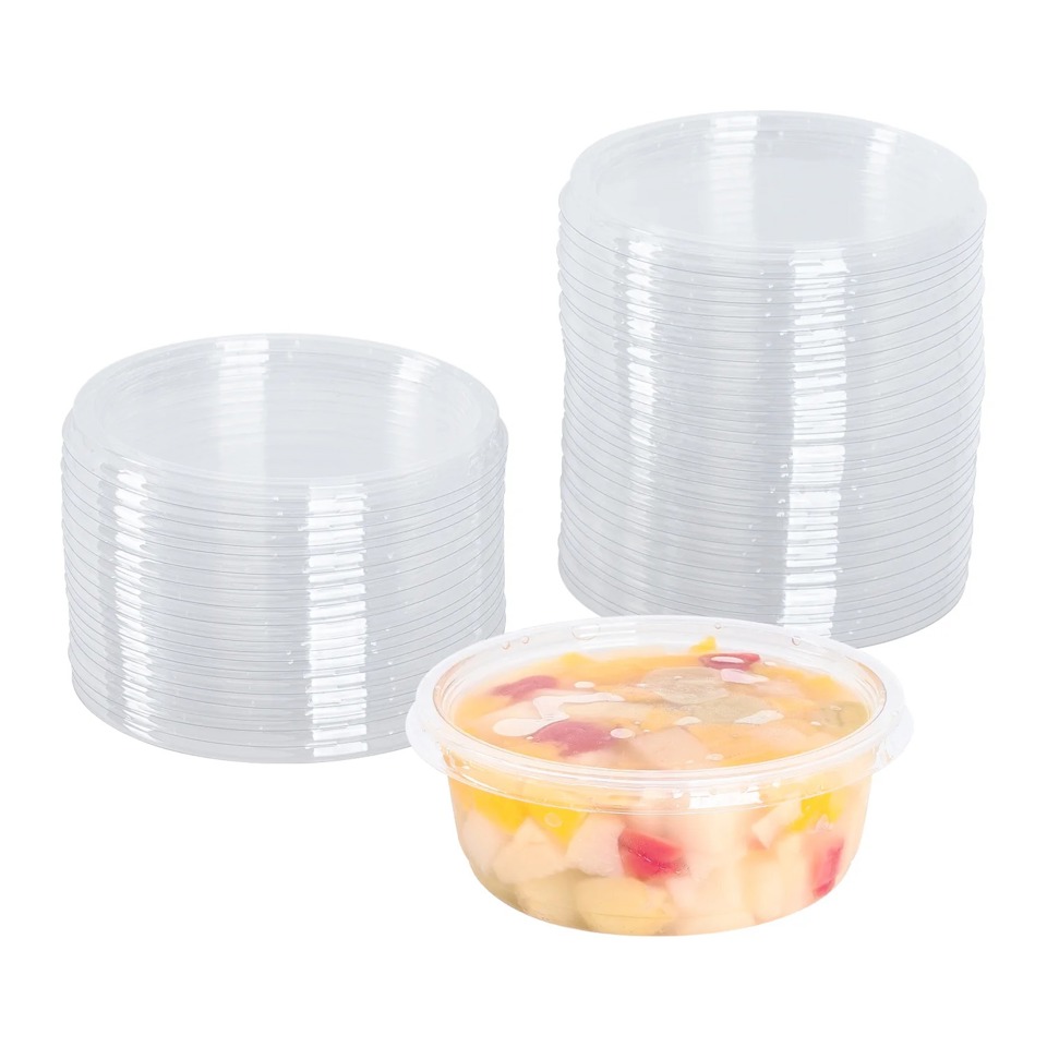 Plastic Lid for 8-32oz Round Deli Container, Clear, (500/cs)