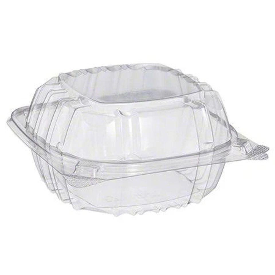 PET57PST1 Clear Hinged Lid Cont 6x5-3/4x3 Dart