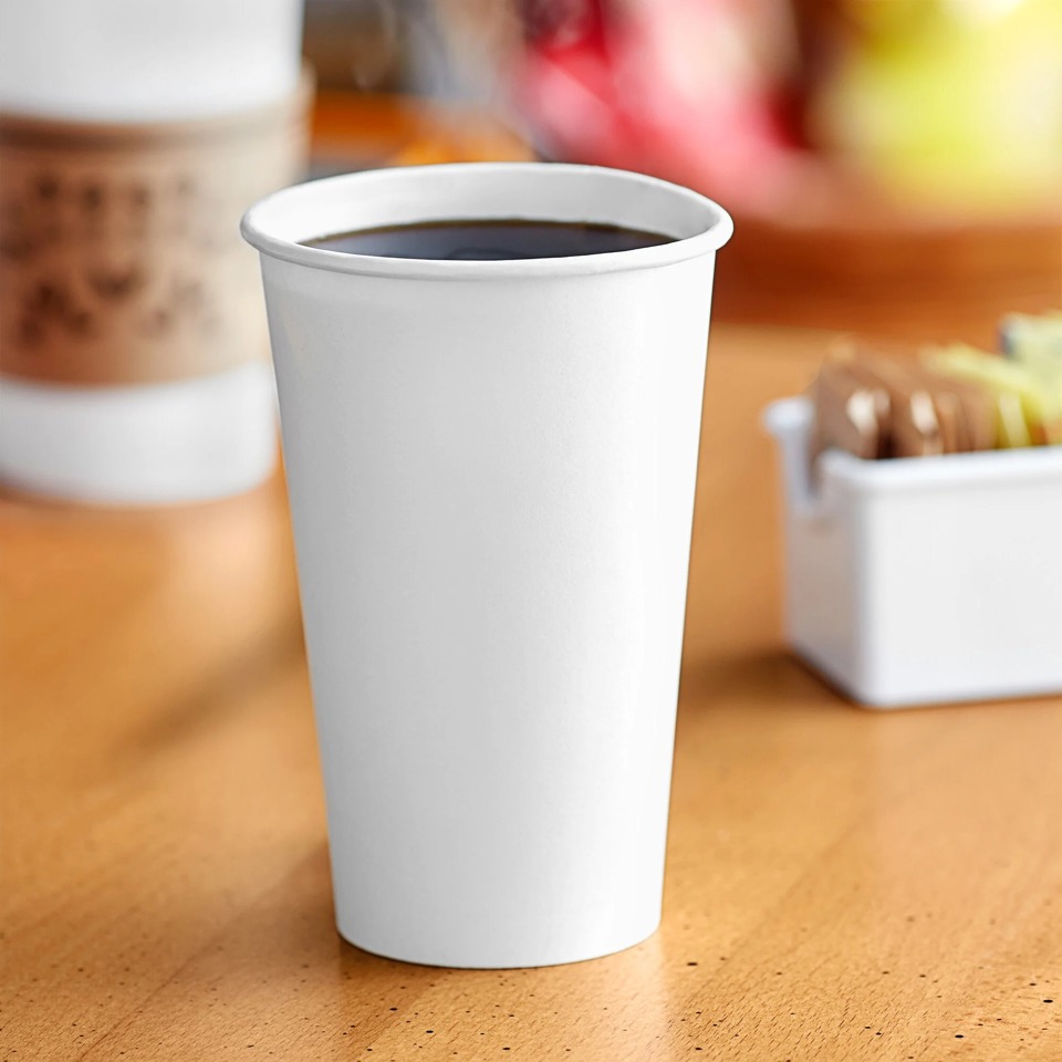 16oz Hot Paper Cup, White, (1000/cs)