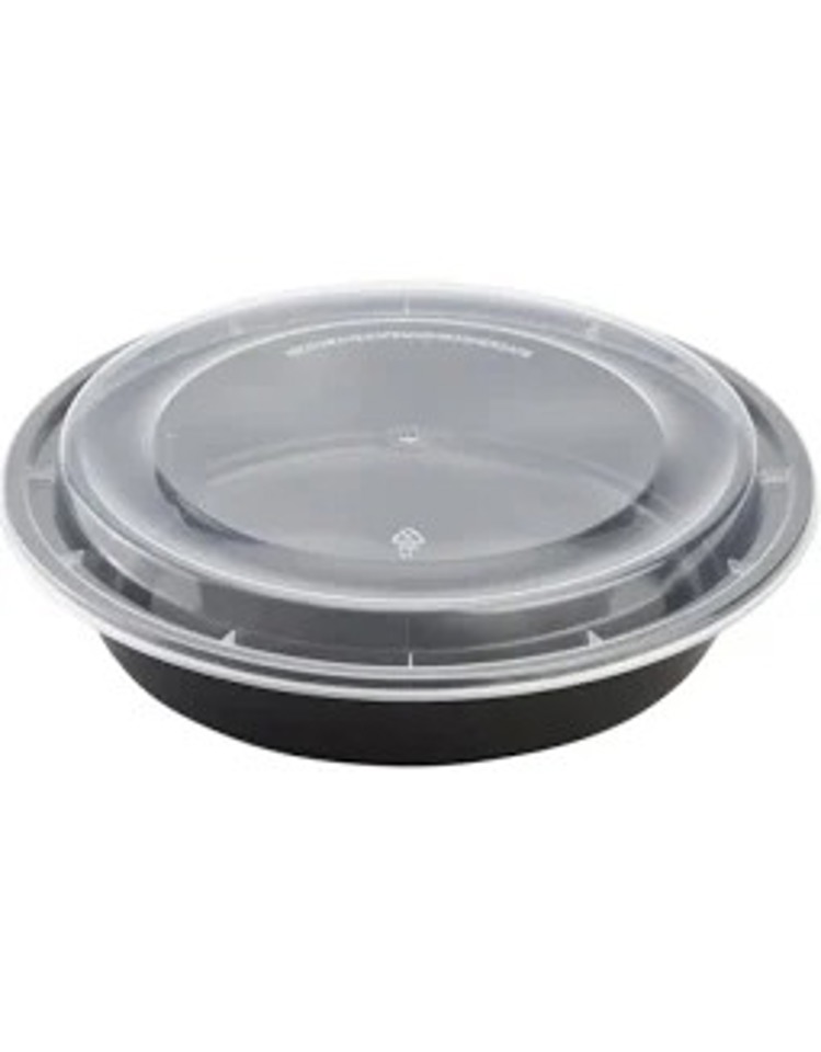 48oz Microwaveable Bowl with Lid, 9”, (150/cs)