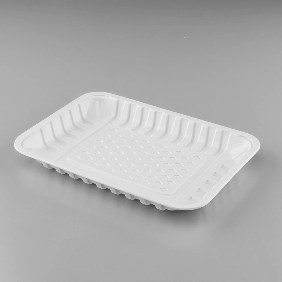 #2 PP White Plastic Meat Tray, (500/cs)