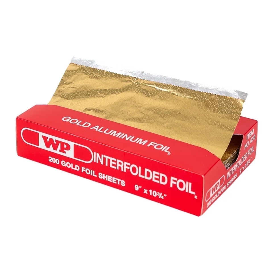 Interfolded Gold Foil Sheets, 9 x 10-3/4", (200/cs)