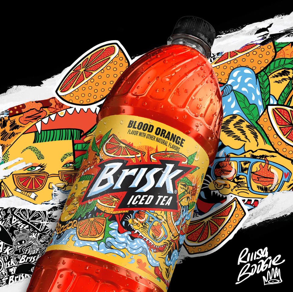 BRISK 1L Blood Orange 15ct