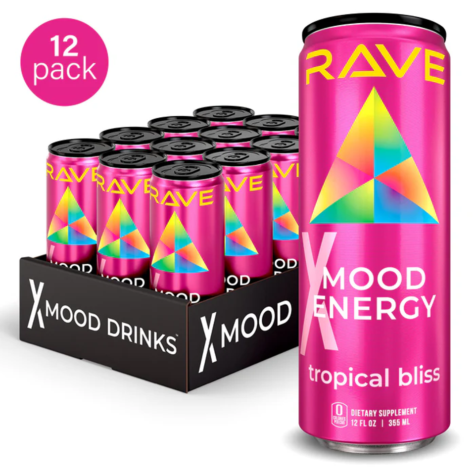 RAVE Mood Energy Drink Tropical Bliss