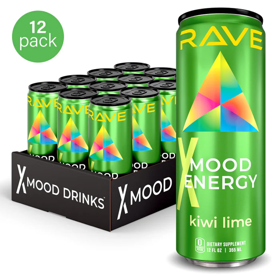 RAVE Mood Energy Drink Kiwi Lime