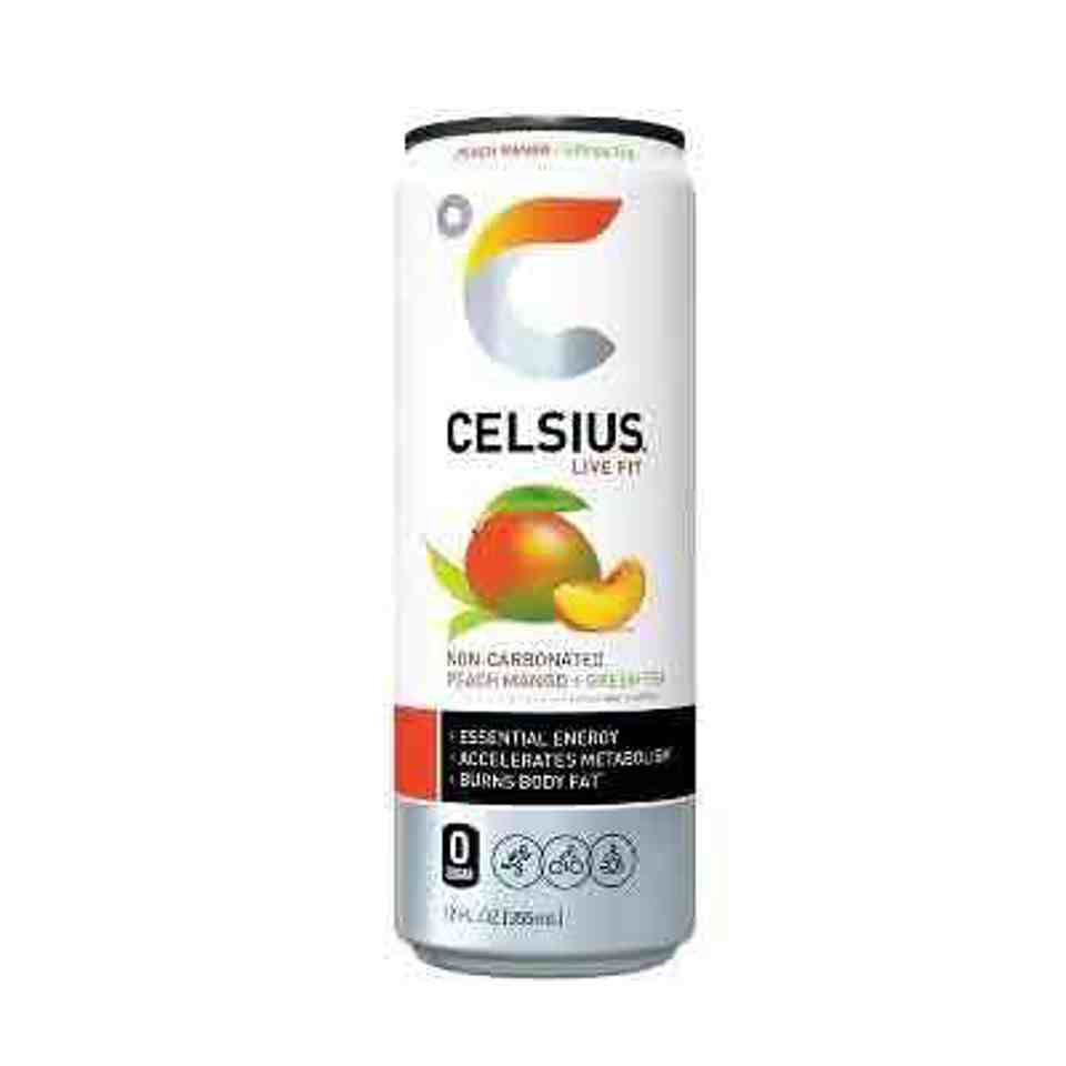 CELSIUS Peach Mango+Green Tea 12oz 12ct