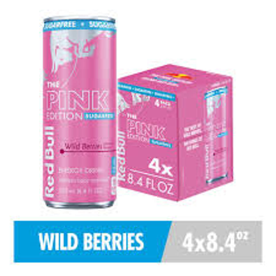 Red Bull Zero Sugar Wild Berries (Pink) 12 oz