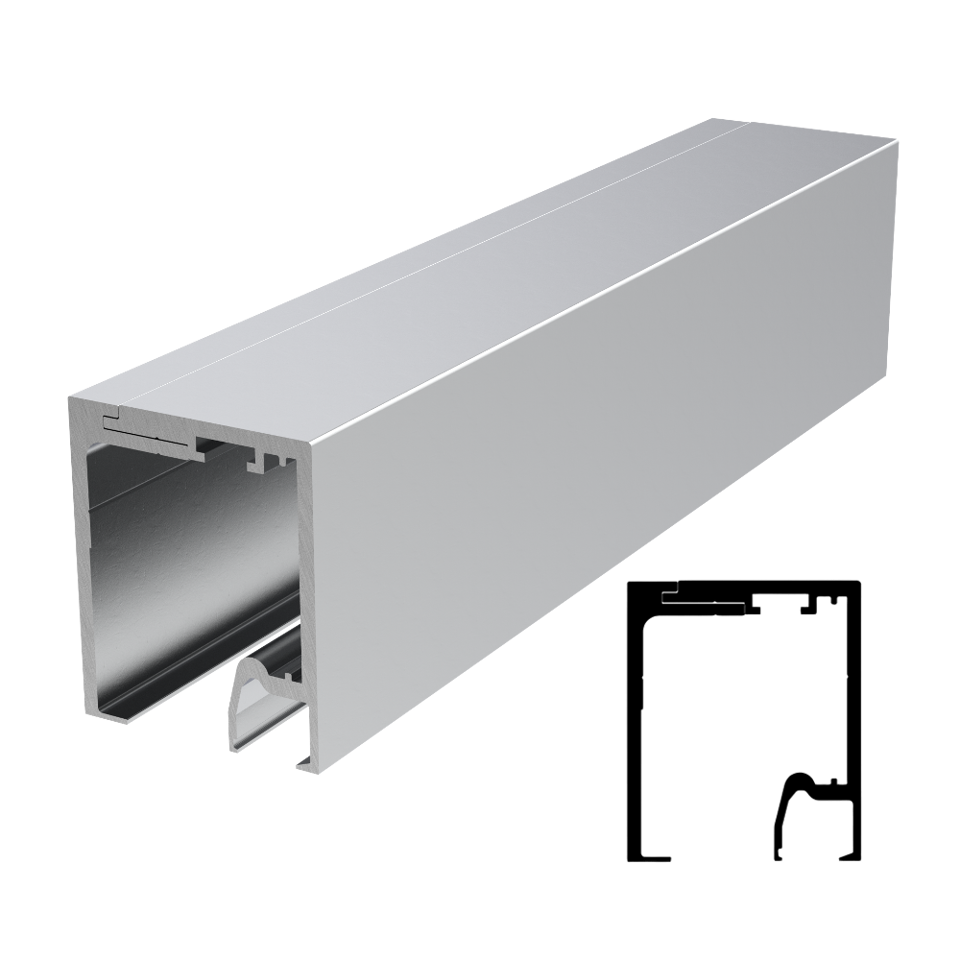 CGS Sliding Door and Fixed Panel 118" Top Track  C - Satin anodized