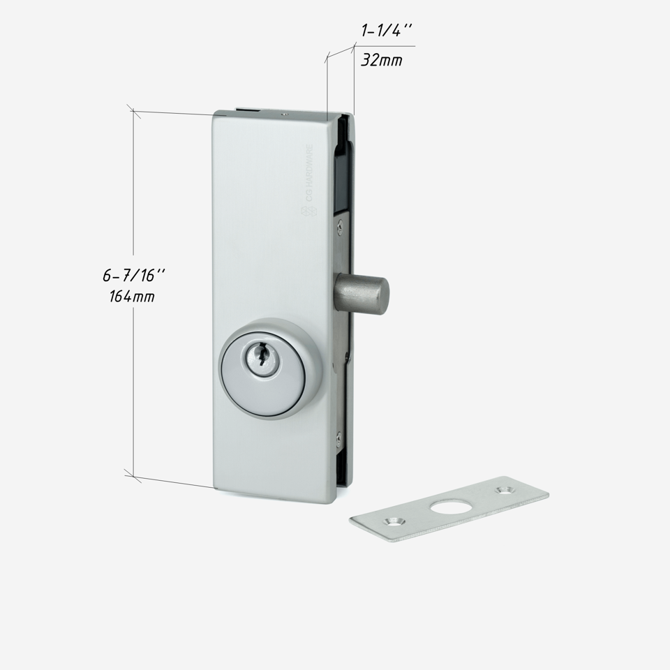 AMR Series Patch Lock - Satin Anodized