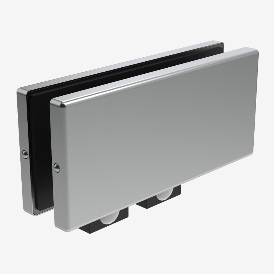 CGS Transom Mounted Connector With Two Reversible Door Stops Satin Anodized