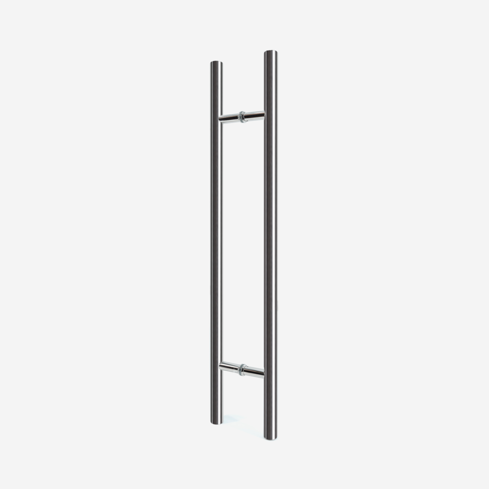 60" Ladder Style Back-to-Back Pull Handle - Polished stainless steel