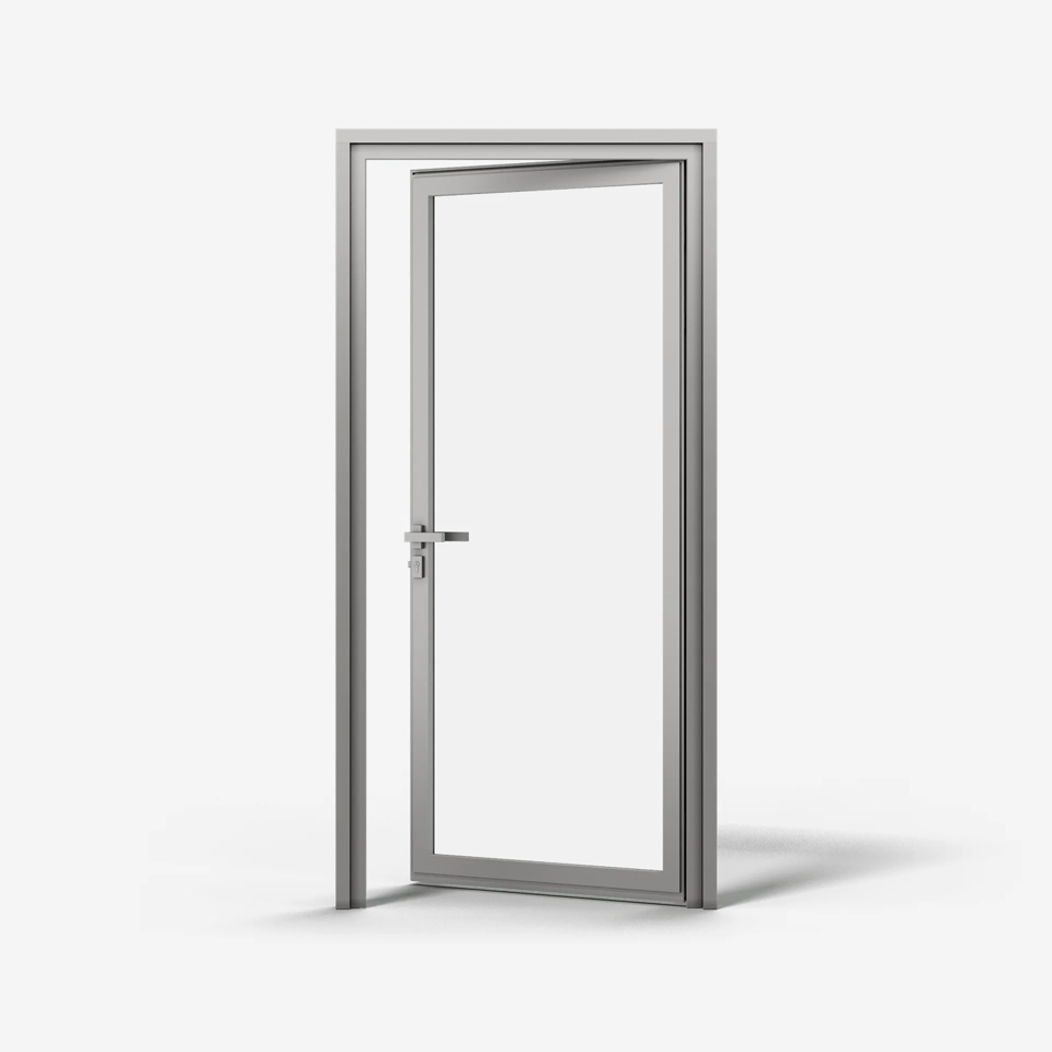 KOMPAS Single Swing Door -  RH In - Satin Anodized, 37" x 86"