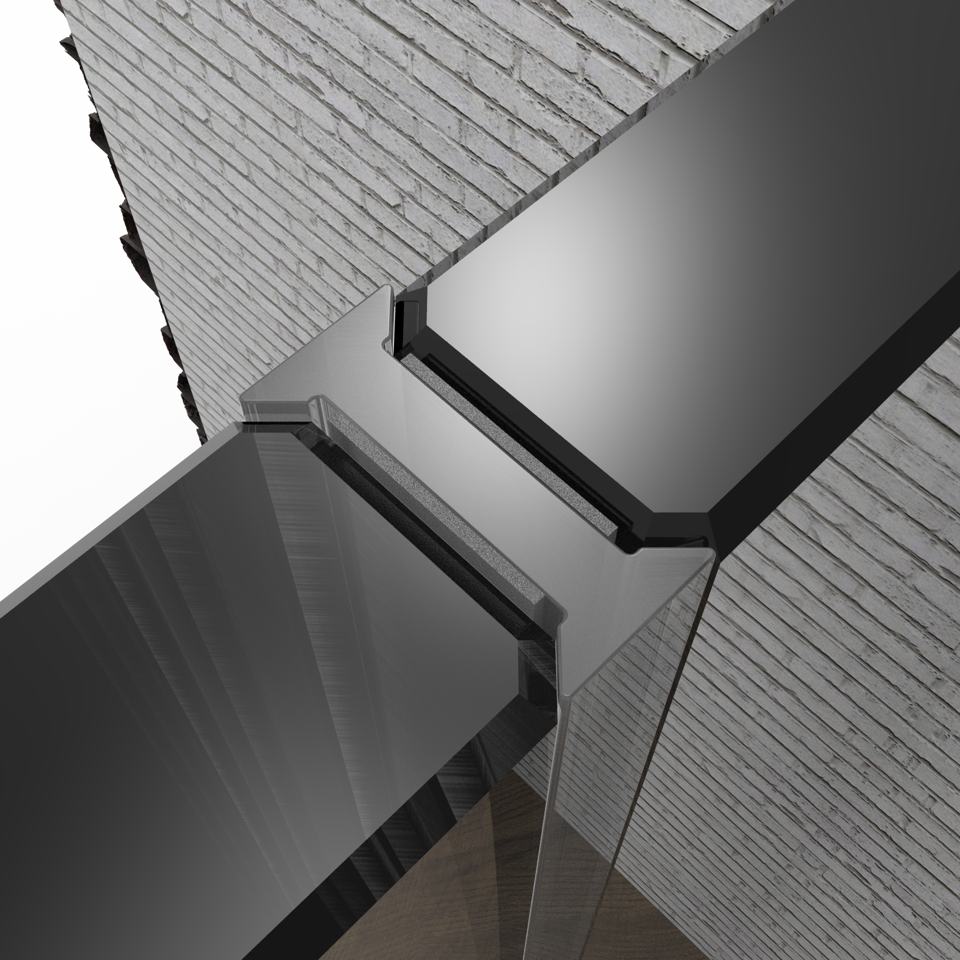 Clear Copolymer Strip for 180 Degree Glass-to-Glass Joints - 1/2" Glass