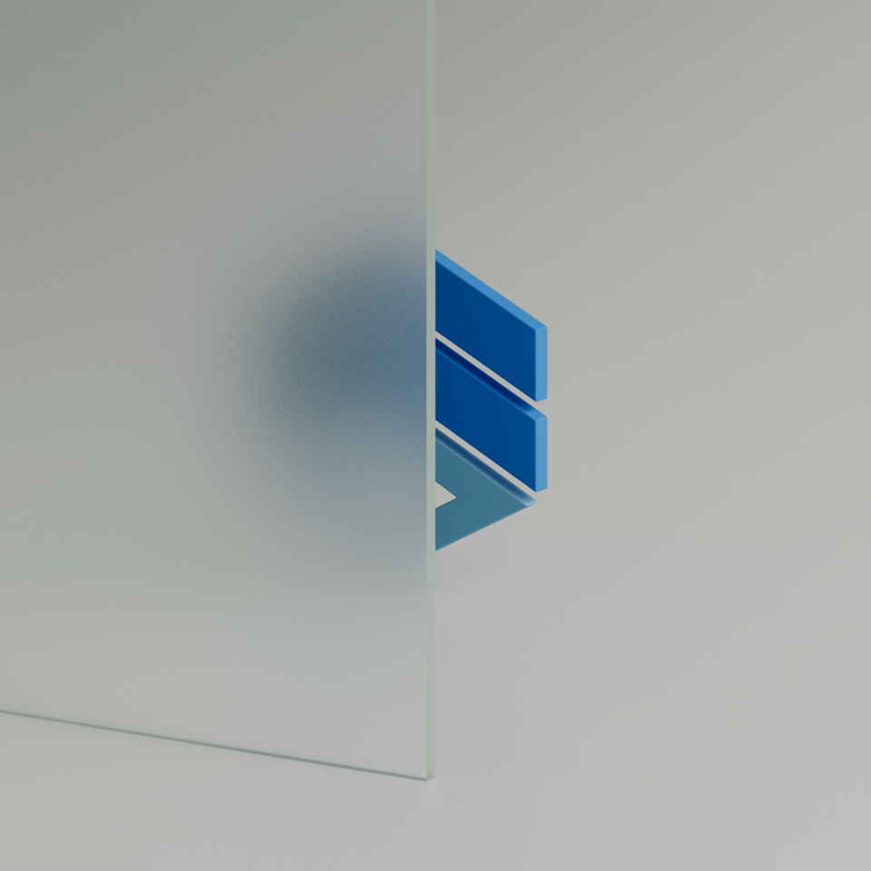 1/2'' Acid Tempered Glass Sample