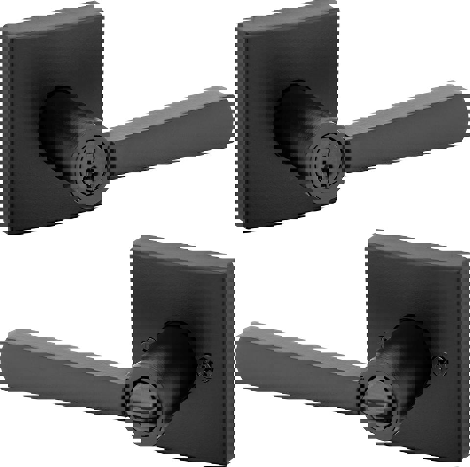 Baldwin Spyglass Keyed Entry Door Lever Set - Matte Black
