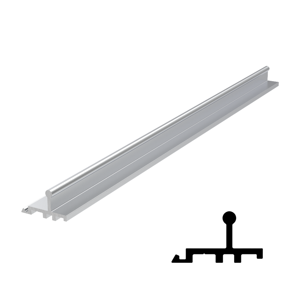 SGL-1116 Bottom Guide Extension 236" Stock Length - Satin Anodized