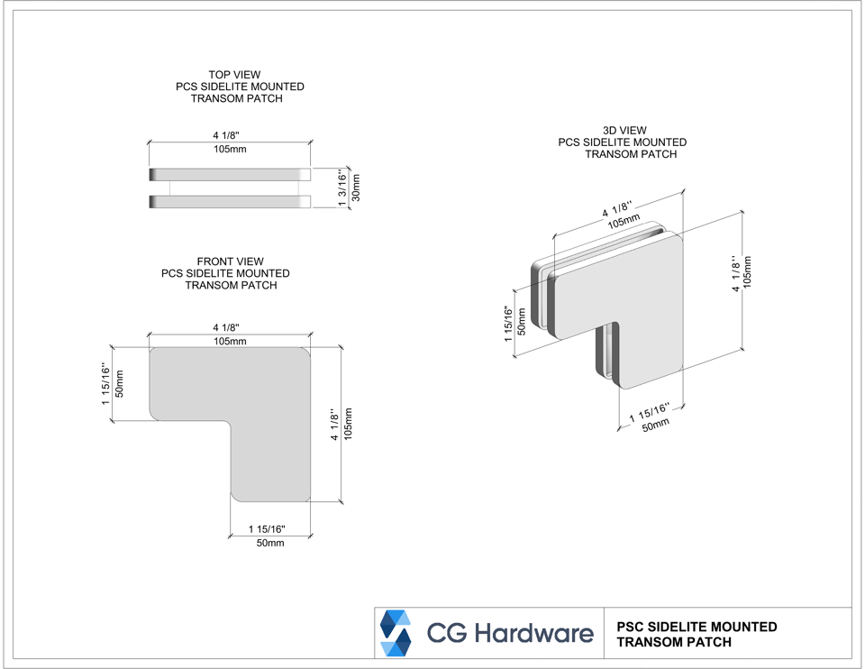 Sidelite Mounted Transom Patch - Black Matte