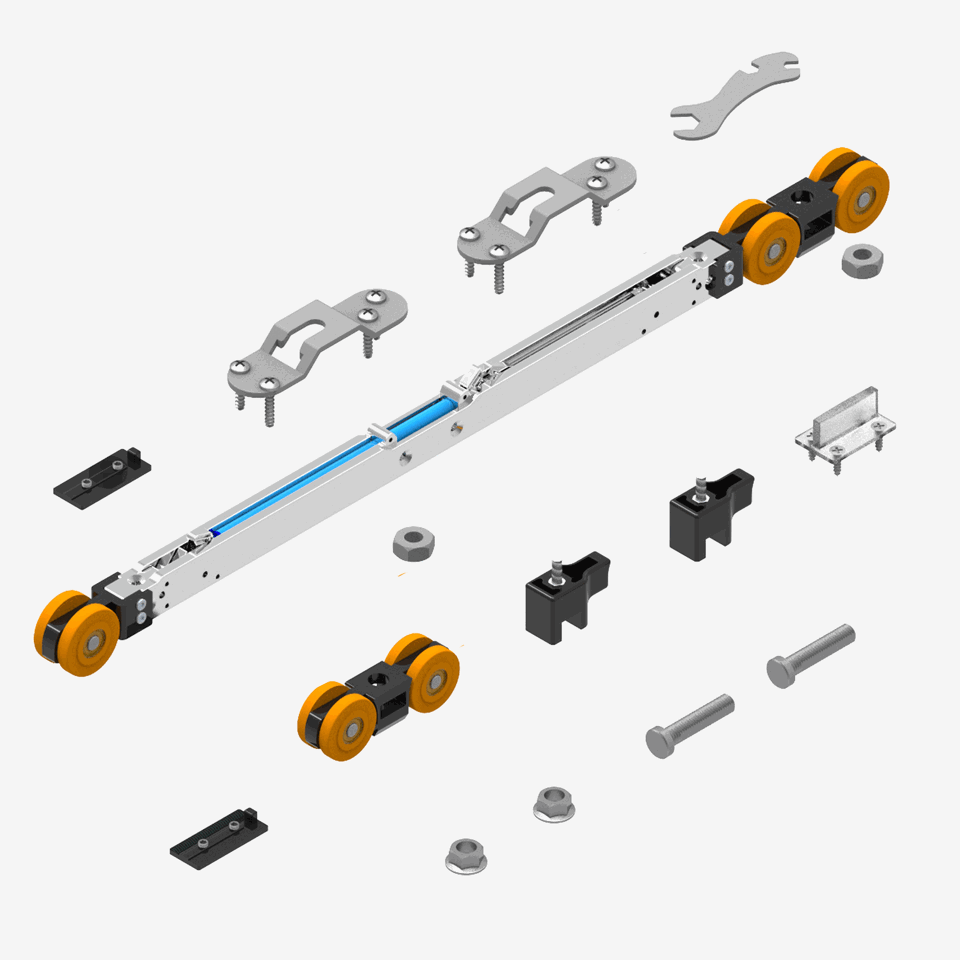 Rollers XL2 Kit for Multisliding Doors with Double Soft-Close