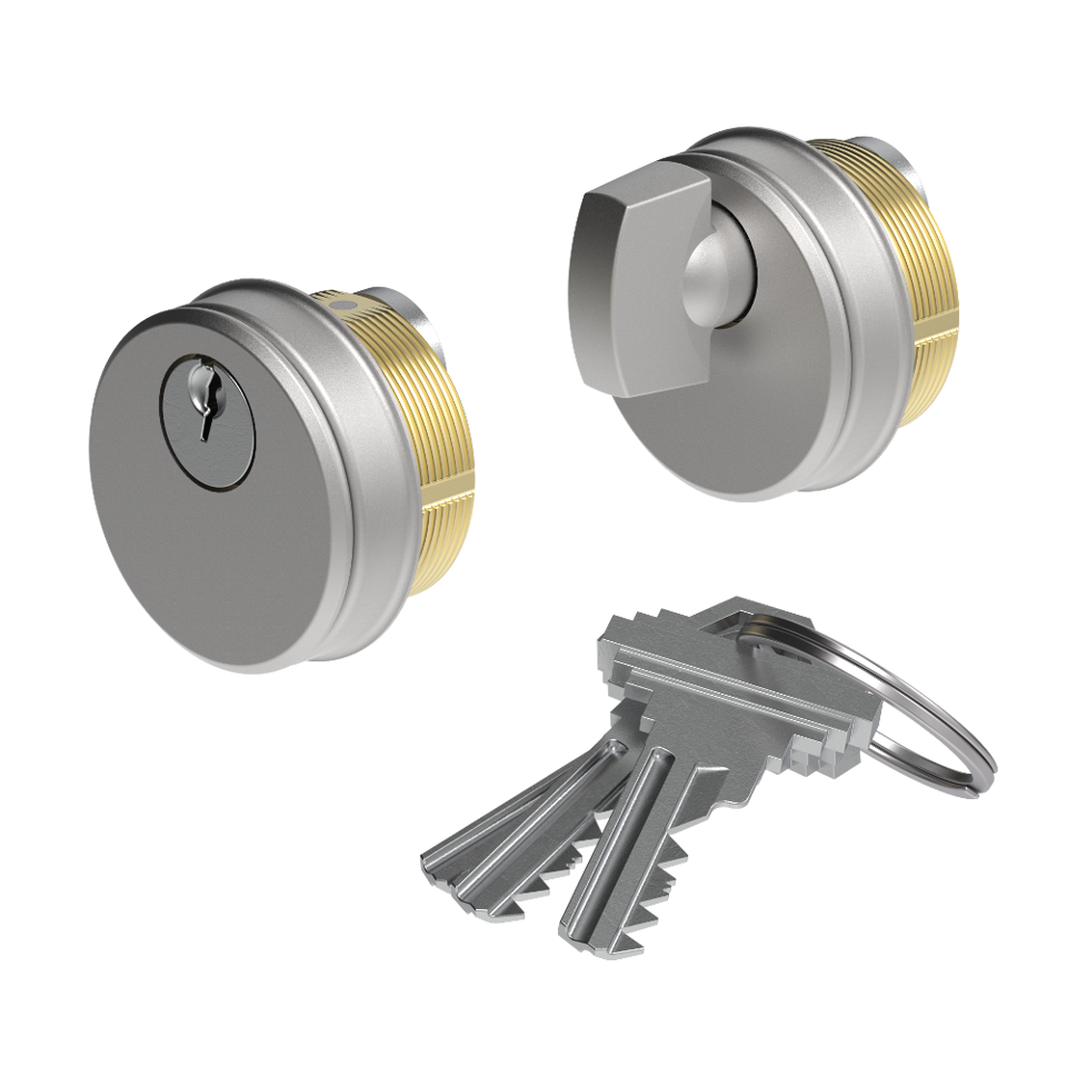 Mortise US Cylinder Key/Thumbturn - Satin Anodized