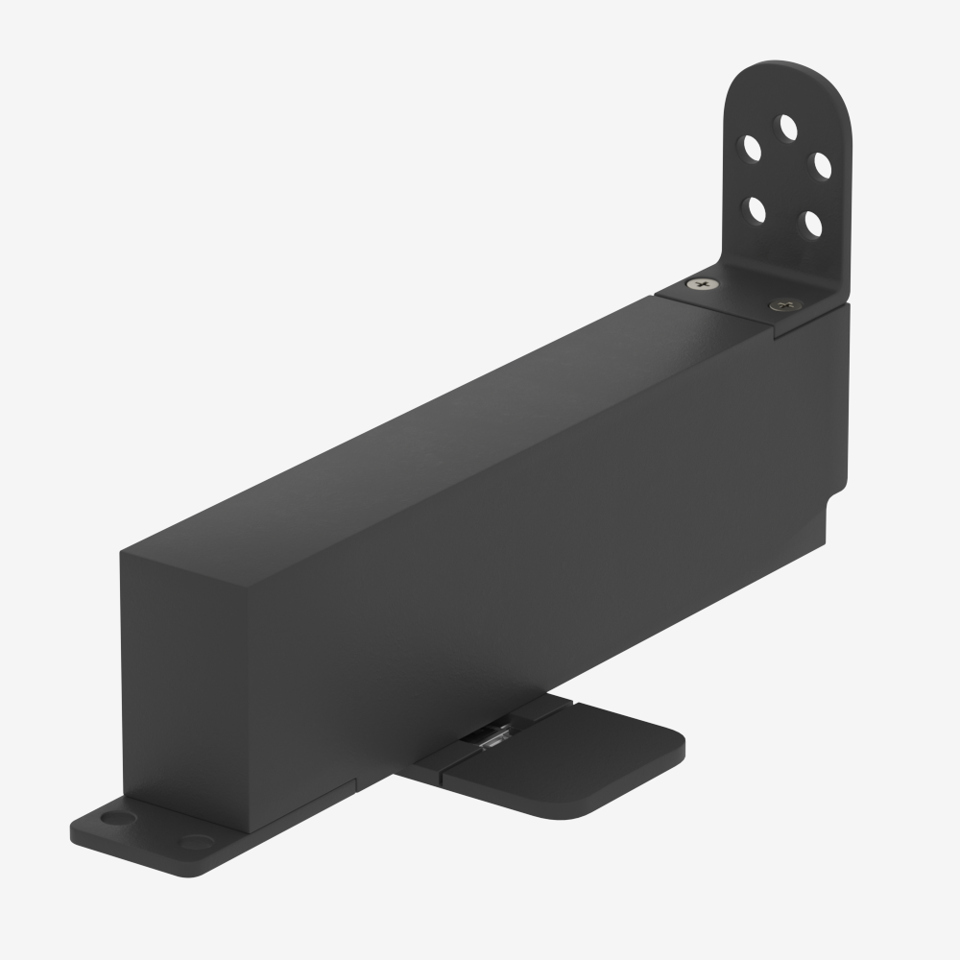 Concealed Self Closing Patch Fitting for Wood and Metal Doors - Black Matte