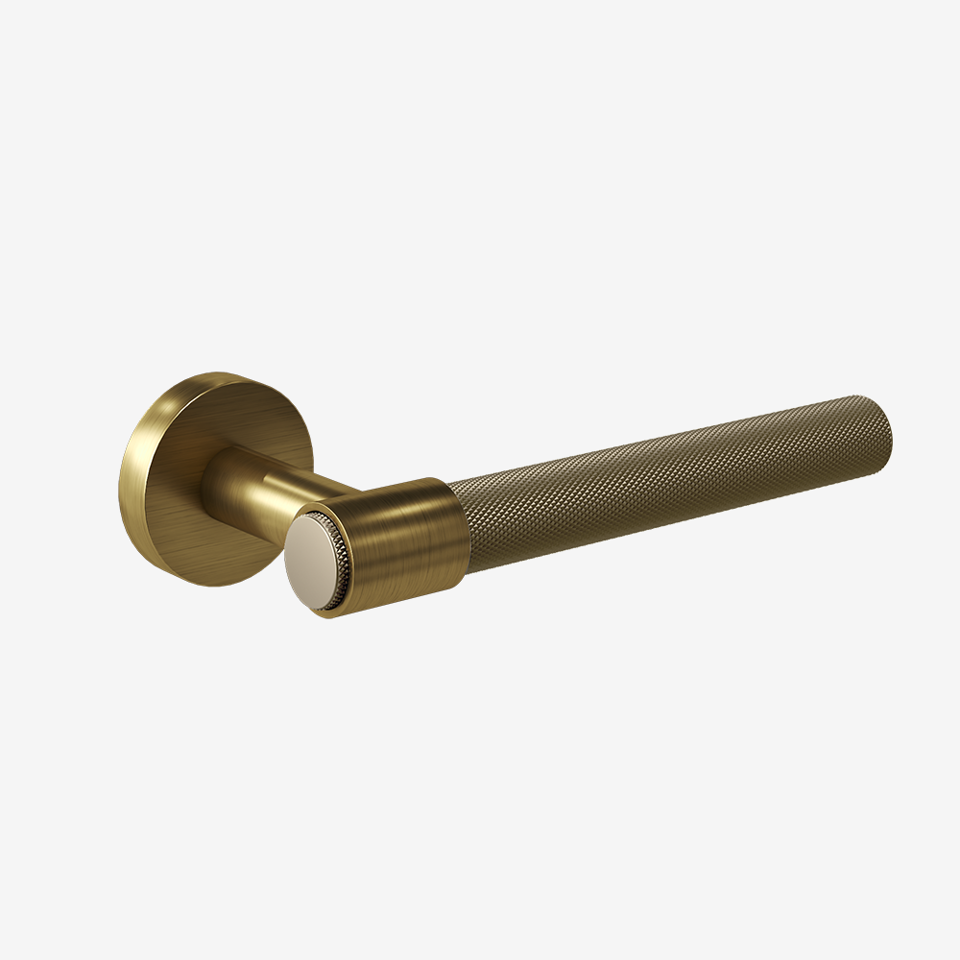 Venice Diamond Cut Lever Handle - Antique Bronze