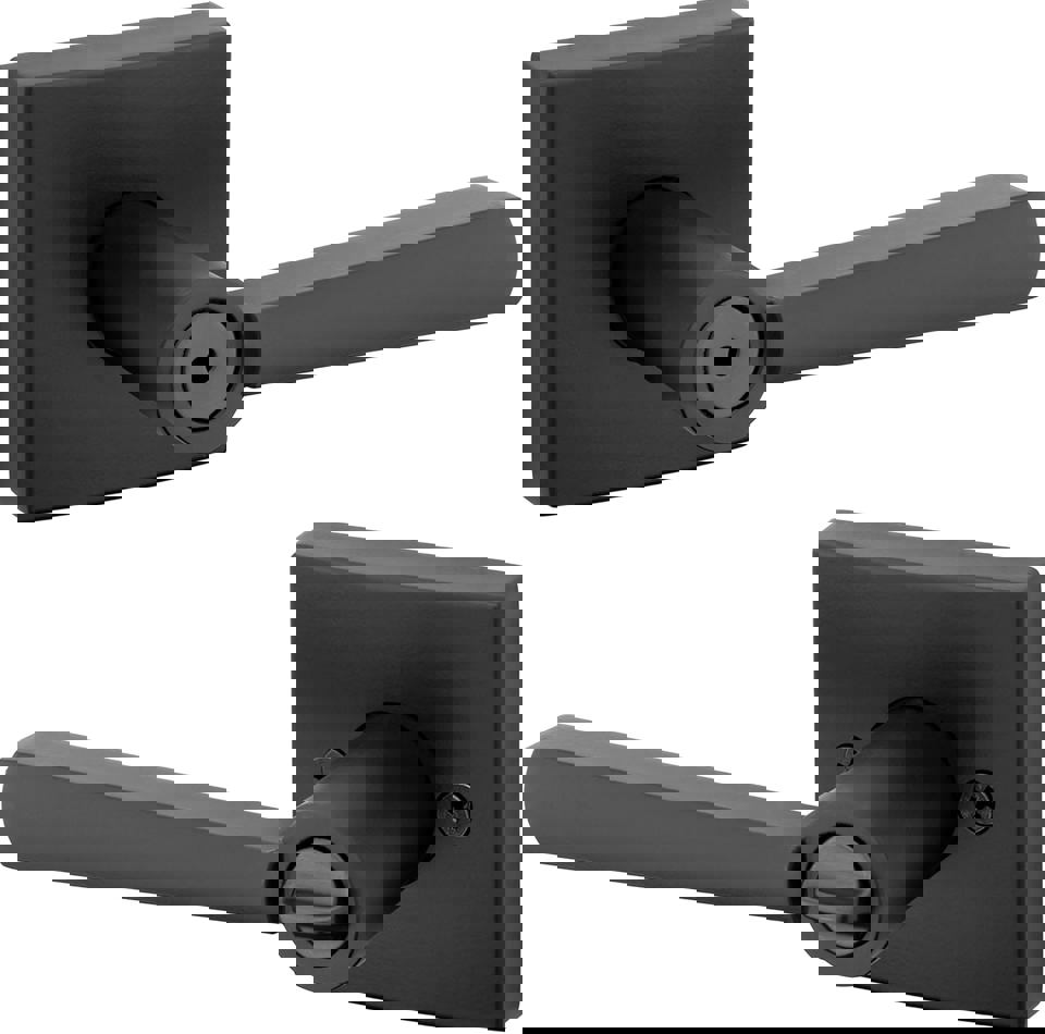 Baldwin Spyglass Privacy Door Lever Set - Matte Black