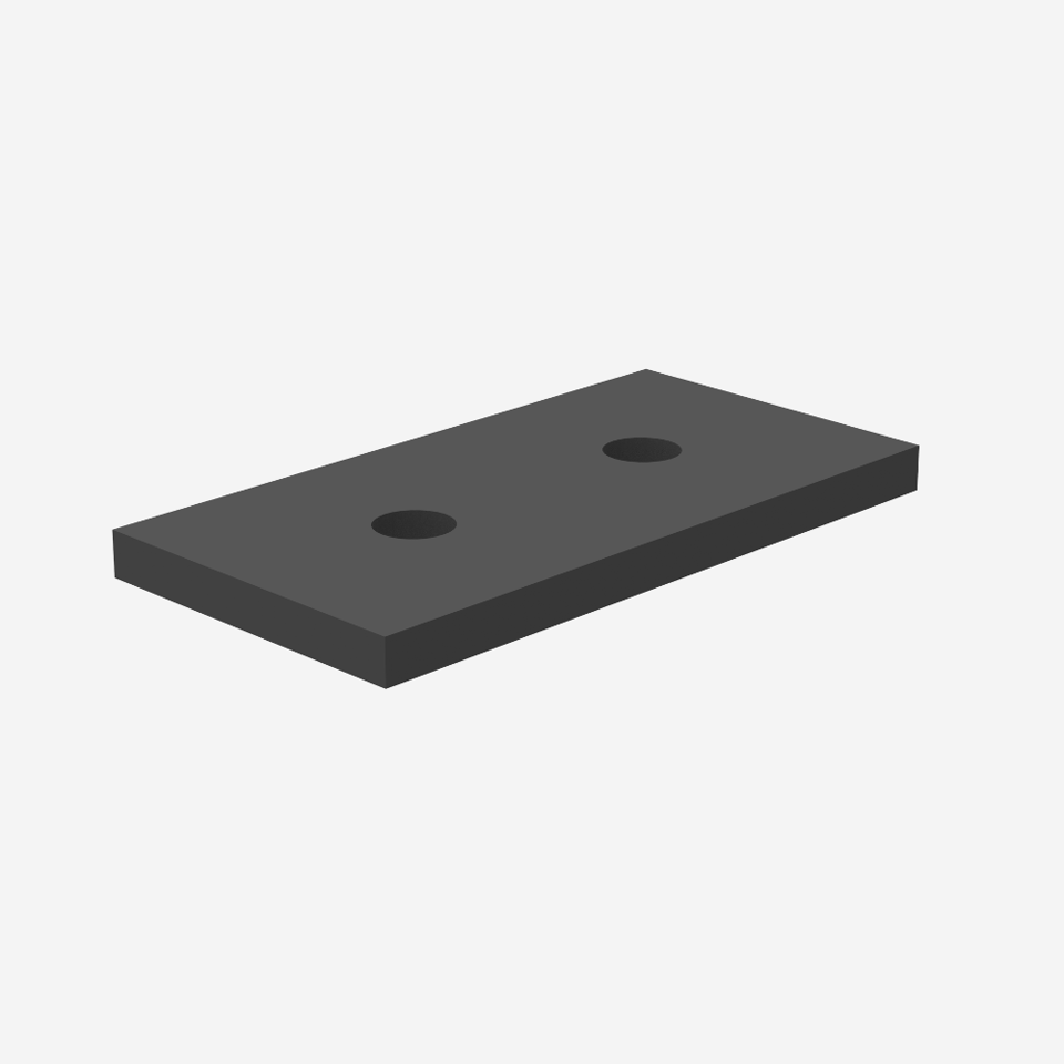 Shim for CGF/CGS Bottom Guide - 1/8" - Black