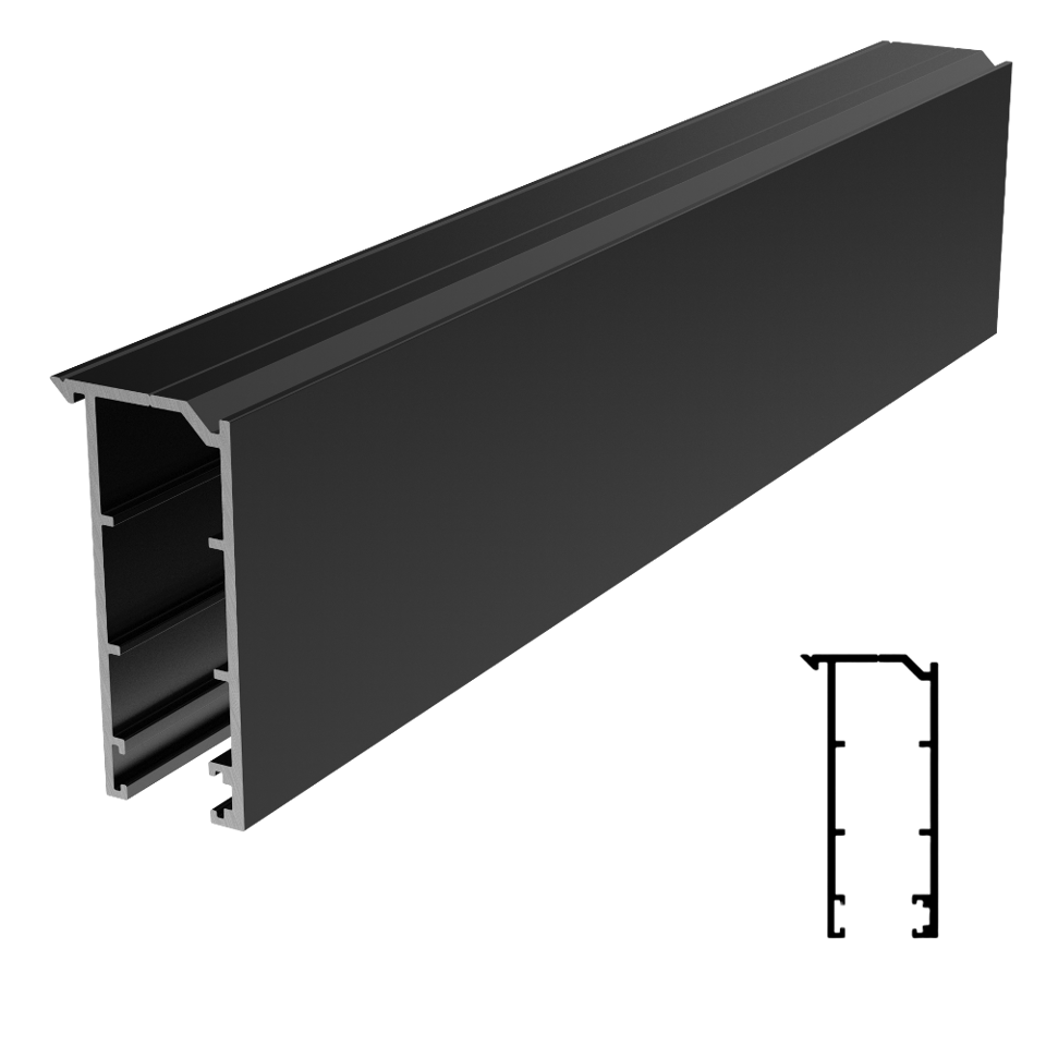 SGL-1116 Top Guide Extension 118" Stock Length - Black Anodized