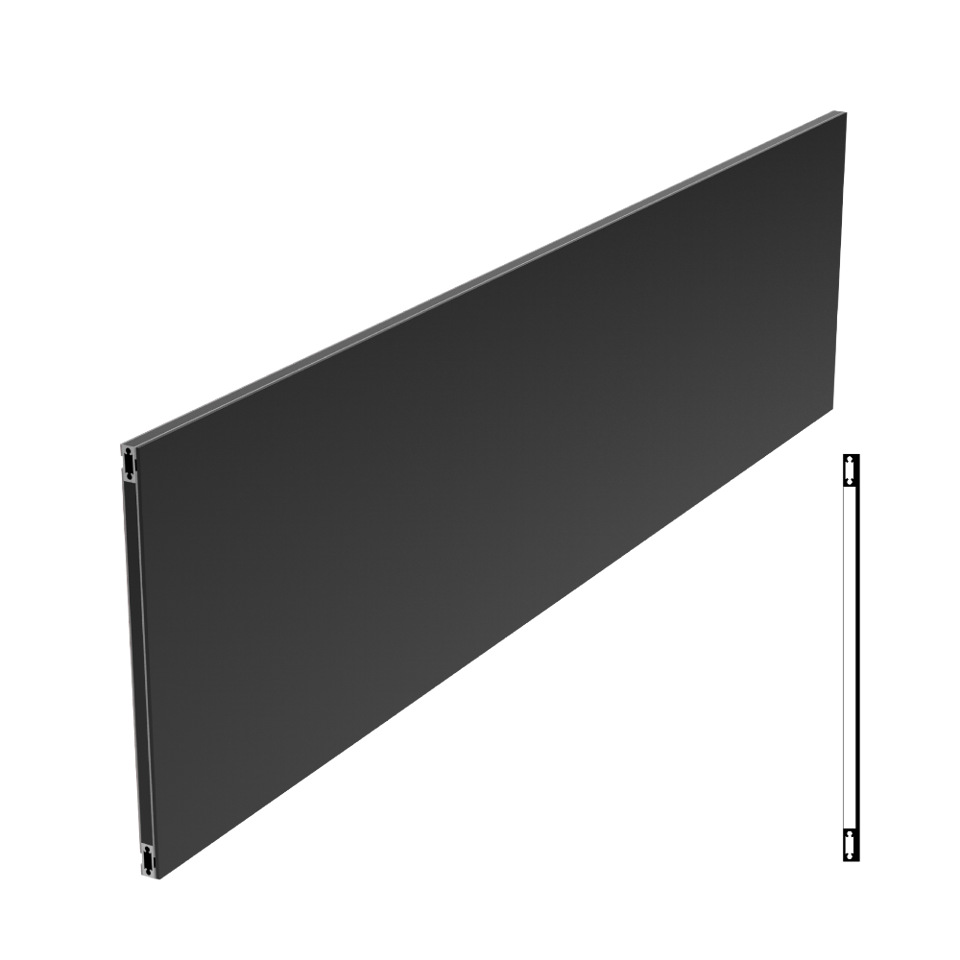 Kick Plates Set of 2 pcs for KOMPAS SLIM Door - Black