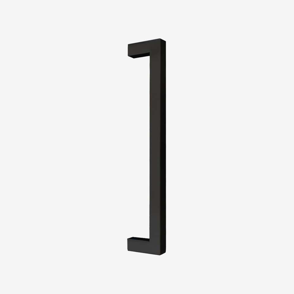 15-3/4" Square Back-to-Back Pull Handle - Black matte