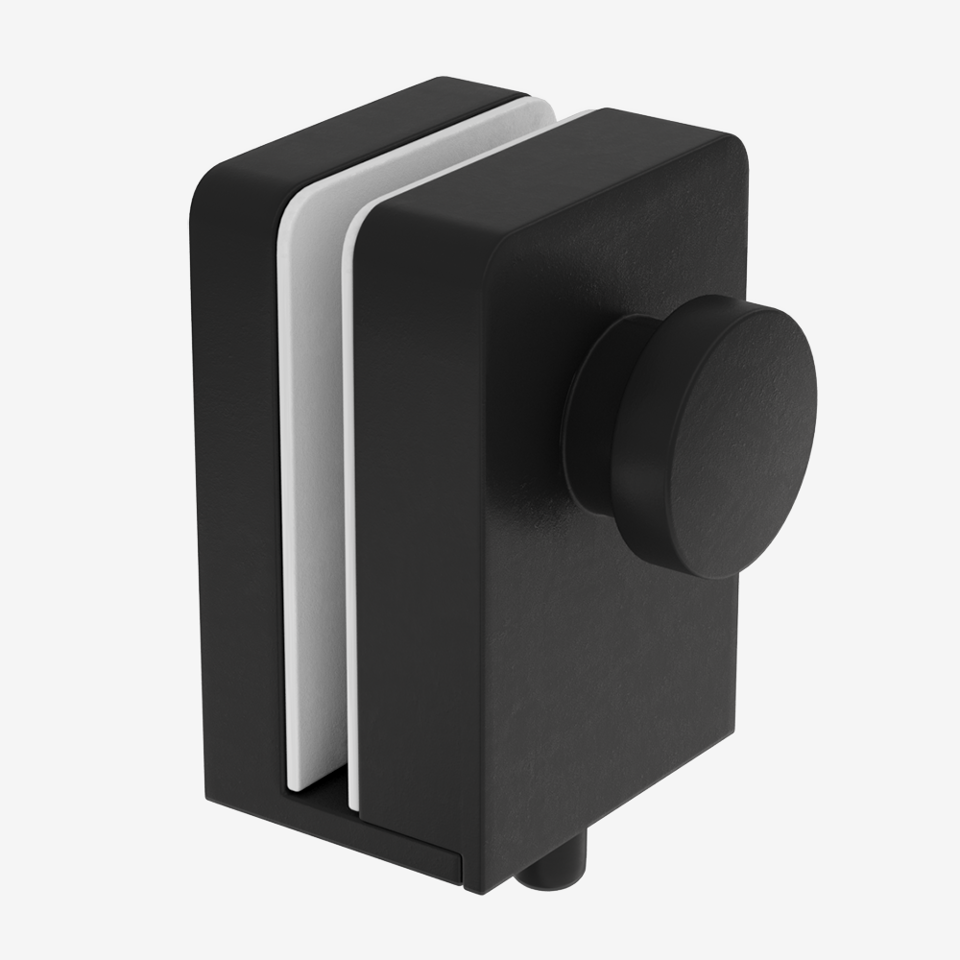 Glass Bottom Mount Thumbturn Lock - Black Matte