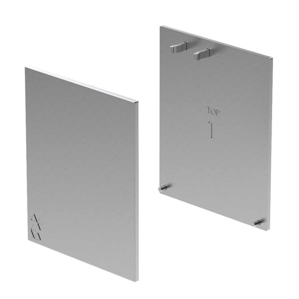 CGS Series Top Track C End Caps - Satin Anodized