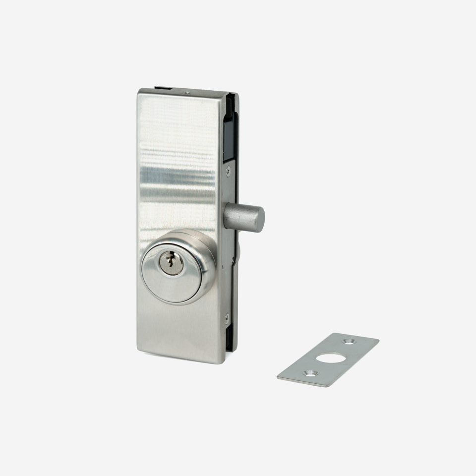 AMR Series Patch Lock - Satin Stainless Steel