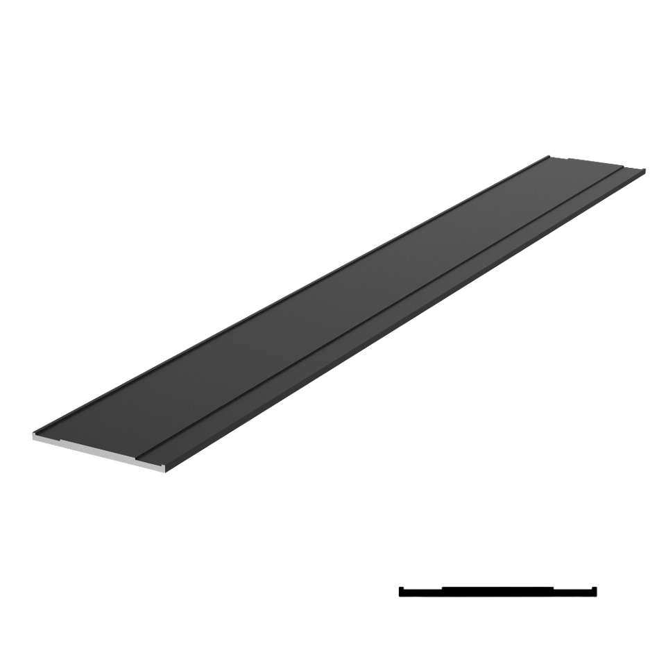 Decorative Mullion for KOMPAS 120" Stock Length - Black Matte 