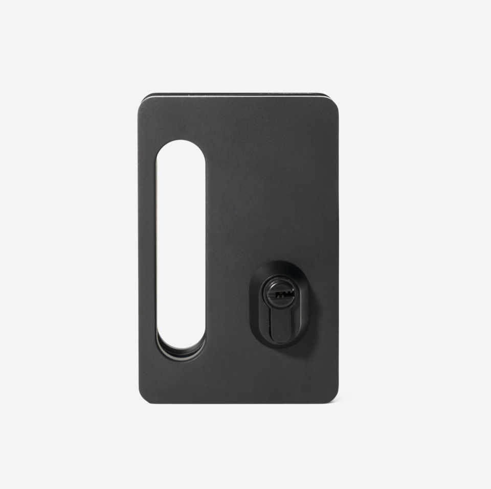 EUR Center Lock with Hook Bolt - Black Matte