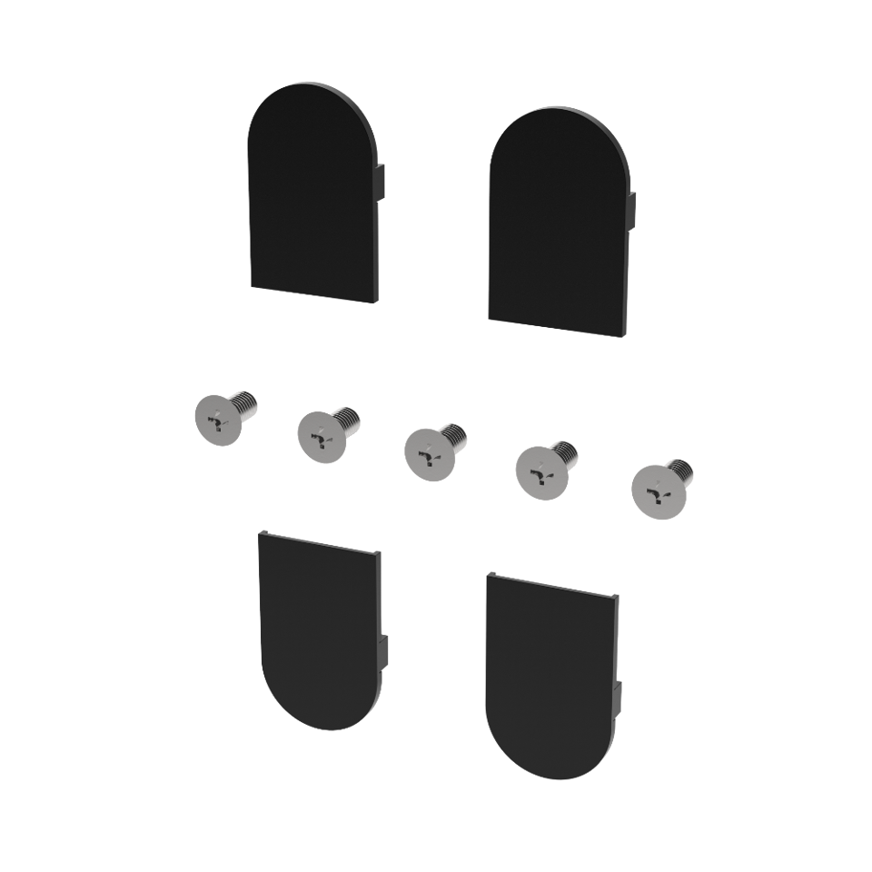 Mounting Kit for Concealed Hinge Bi-Fold - Black