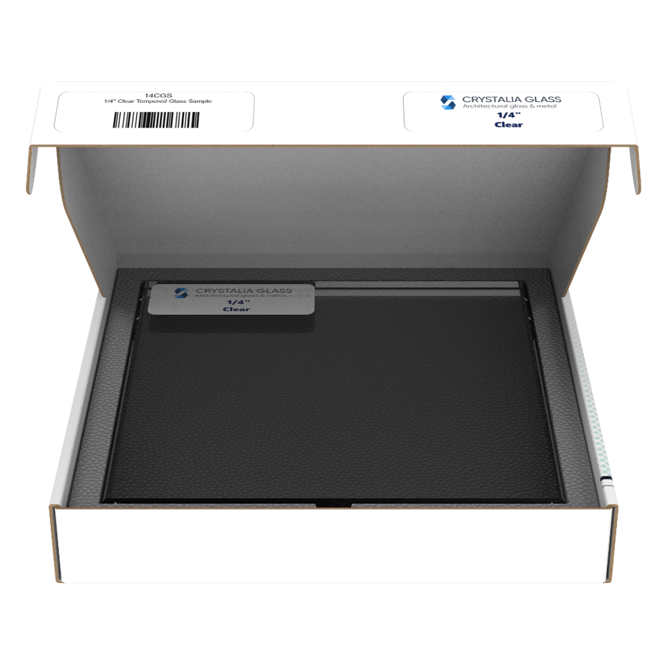 1/4'' Clear Tempered Glass Sample