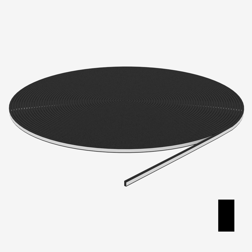EPDM Profile Gasket - 3/8" Glass - 33'